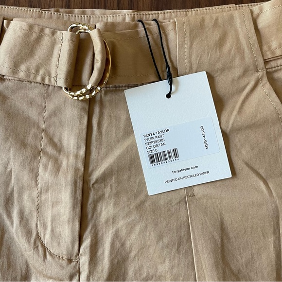 Tanya Taylor high waisted tan trousers with belt “Tyler Pant” size 0 - Picture 10 of 15
